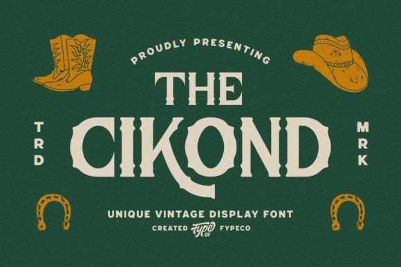 Cikond: A Vintage Display Font for Impactful Campaigns