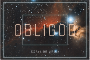 Obligod Outline Extra Light Font
