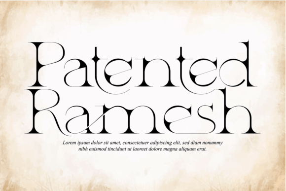 Patented Ramesh: A Stylish Serif Font