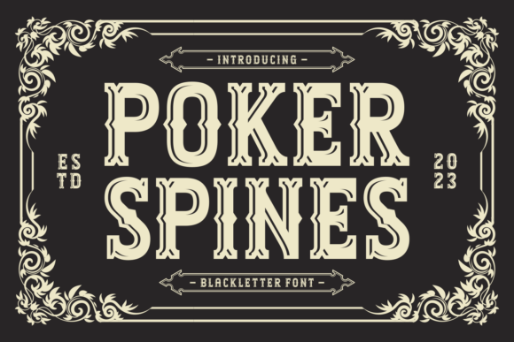 Poker Spines: A Bold Font for Impactful Design