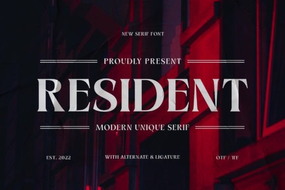 Resident: A Modern Serif for Creative Projects