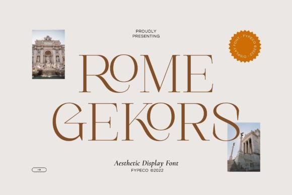 Rome Gekors Font for Creative Projects